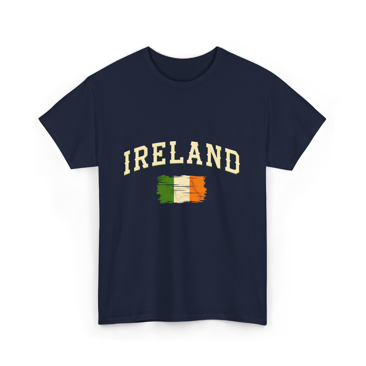 Ireland Flag Retro Ireland T-Shirt - Navy