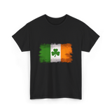 Ireland Flag Shamrock Ireland T-Shirt - Black