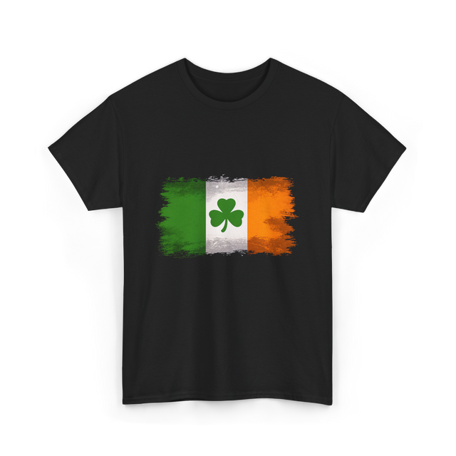 Ireland Flag Shamrock Ireland T-Shirt - Black