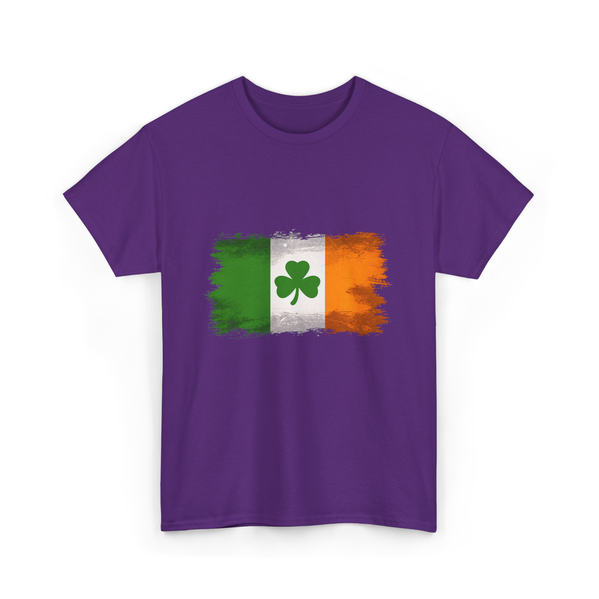 Ireland Flag Shamrock Ireland T-Shirt - Purple