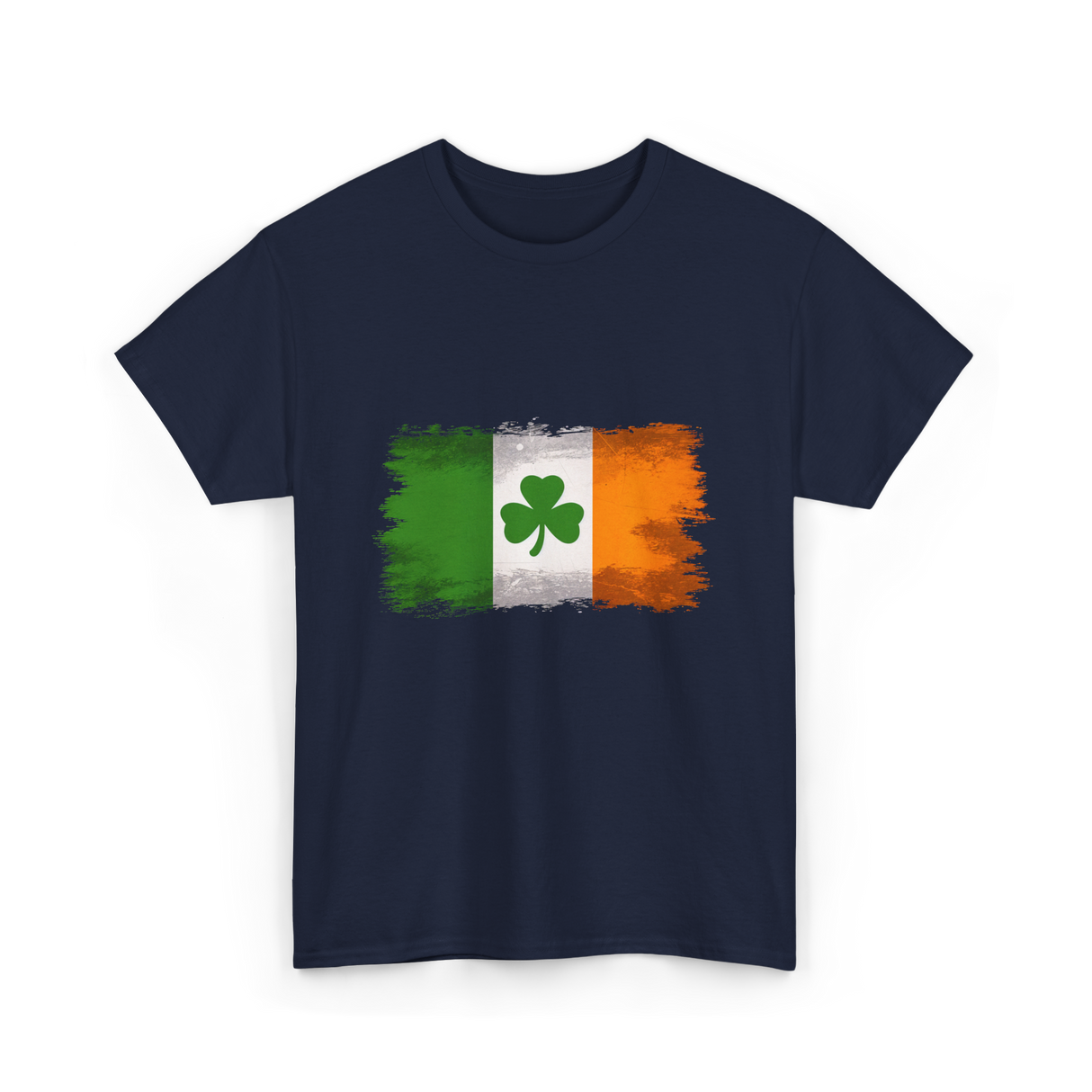 Ireland Flag Shamrock Ireland T-Shirt - Navy