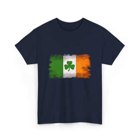 Ireland Flag Shamrock Ireland T-Shirt - Navy