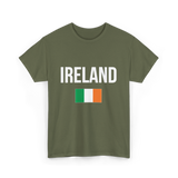 Ireland Irish Flag Ireland T-Shirt - Military Green