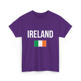 Ireland Irish Flag Ireland T-Shirt - Purple