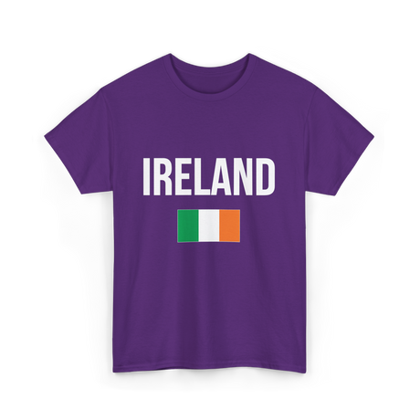 Ireland Irish Flag Ireland T-Shirt - Purple