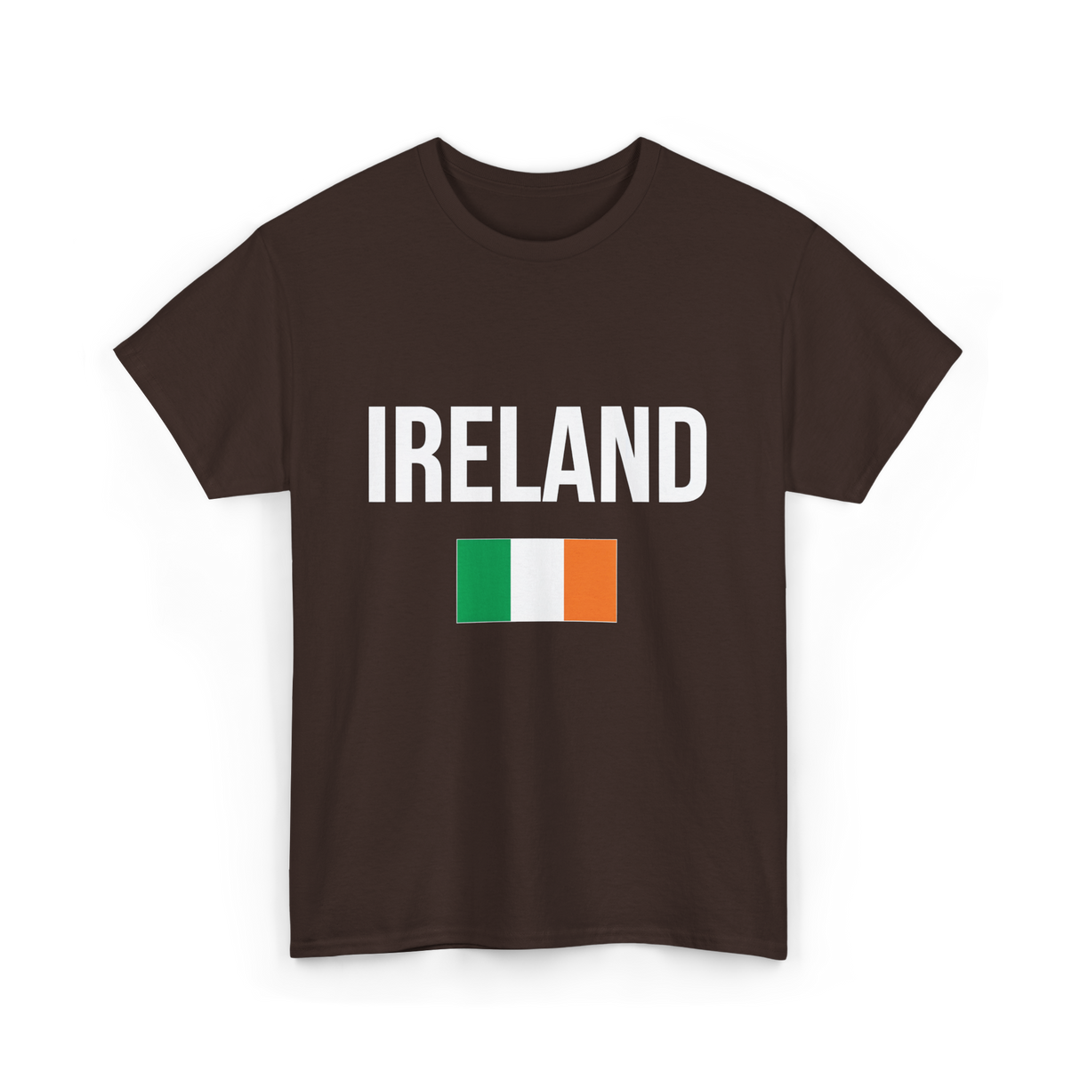 Ireland Irish Flag Ireland T-Shirt - Dark Chocolate