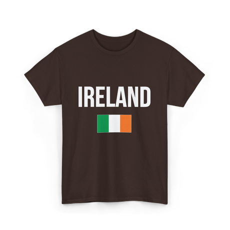 Ireland Irish Flag Ireland T-Shirt - Dark Chocolate