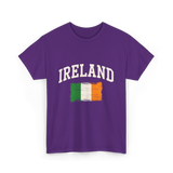 Ireland Irish Flag St. Patrick's Day T-Shirt - Purple