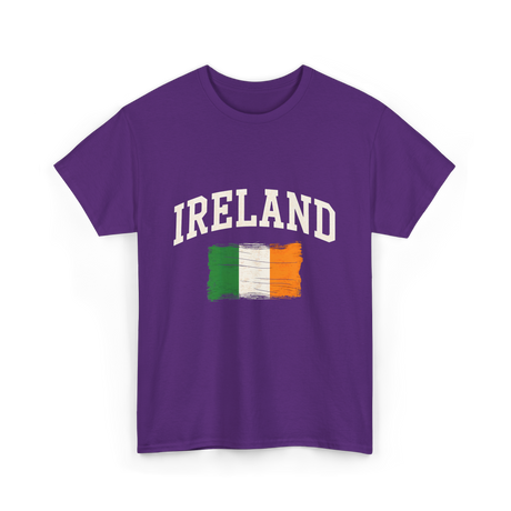 Ireland Irish Flag St. Patrick's Day T-Shirt - Purple