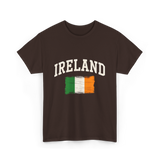 Ireland Irish Flag St. Patrick's Day T-Shirt - Dark Chocolate