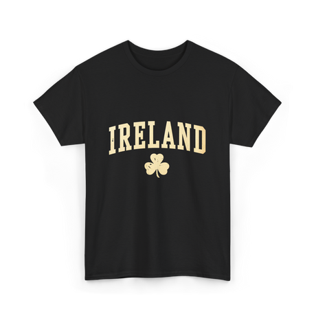 Ireland Shamrock Design Ireland T-Shirt - Black