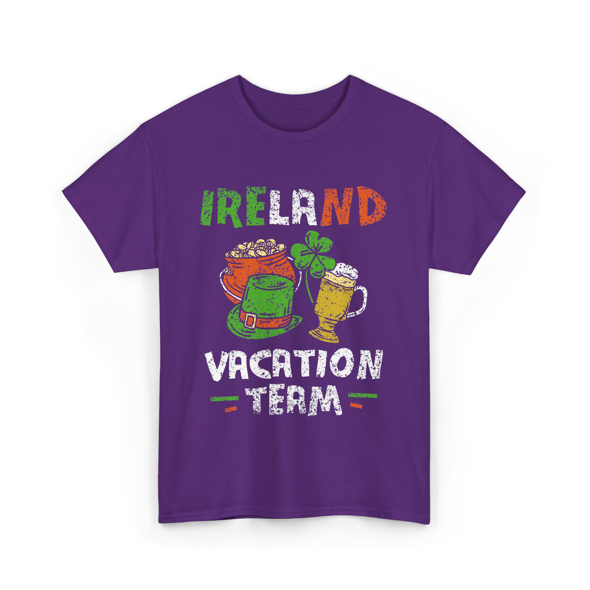 Ireland Vacation Team Irish Fun T-Shirt - Purple