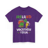 Ireland Vacation Team Irish Fun T-Shirt - Purple