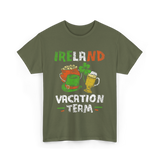 Ireland Vacation Team Irish Fun T-Shirt - Military Green