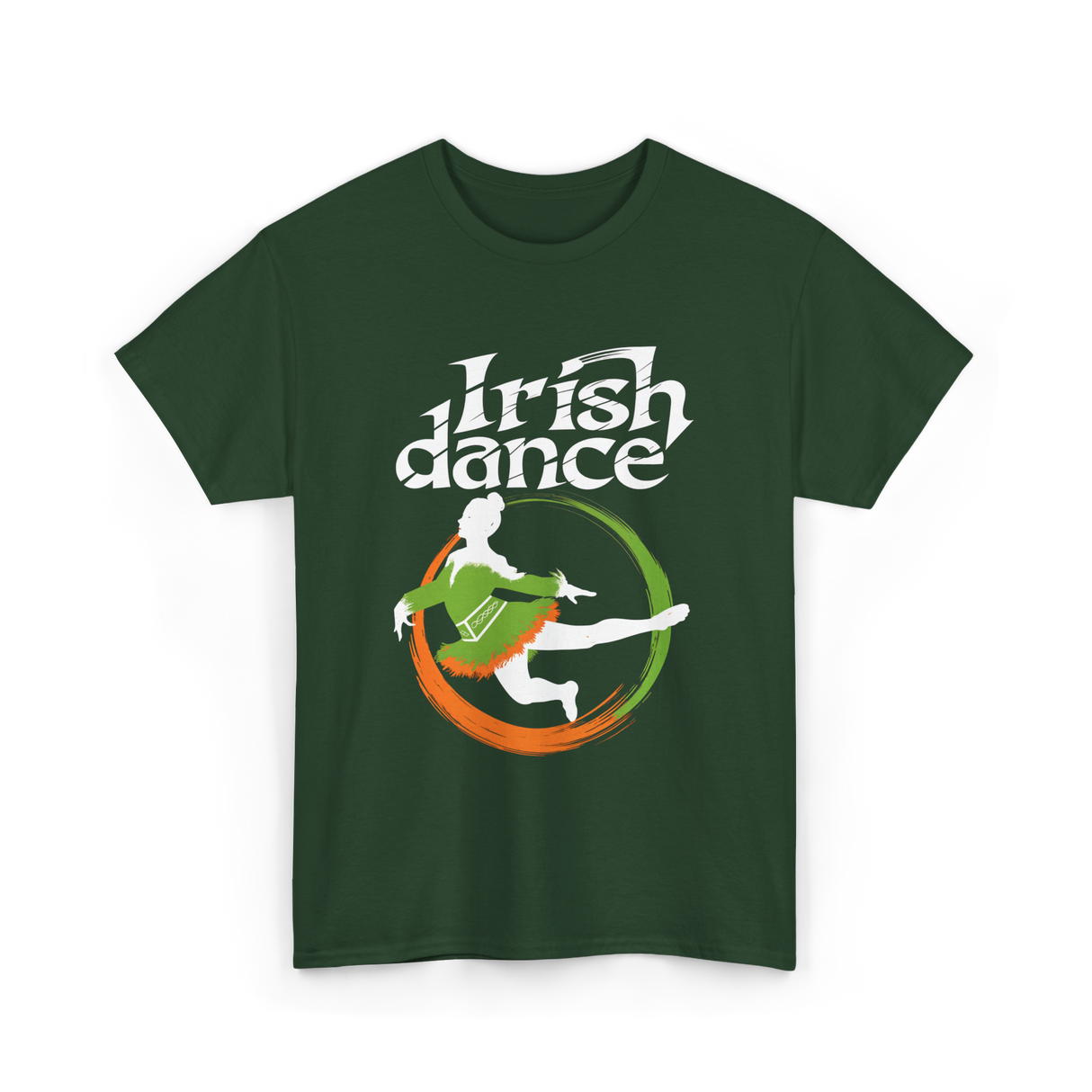 Irish Dance Girl Dance T-Shirt - Forest Green