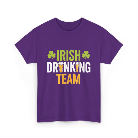 Irish Drinking Team Beer T-Shirt - Purple