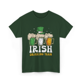 Irish Drinking Team Beer T-Shirt - Forest Green