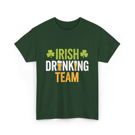 Irish Drinking Team Beer T-Shirt - Forest Green