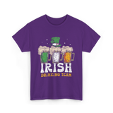 Irish Drinking Team Beer T-Shirt - Purple