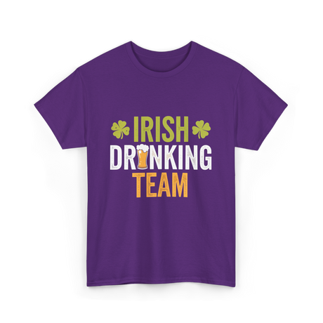 Irish Drinking Team Beer T-Shirt - Purple