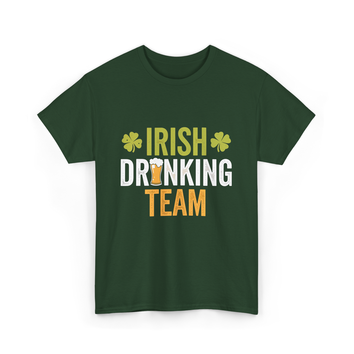 Irish Drinking Team Beer T-Shirt - Forest Green