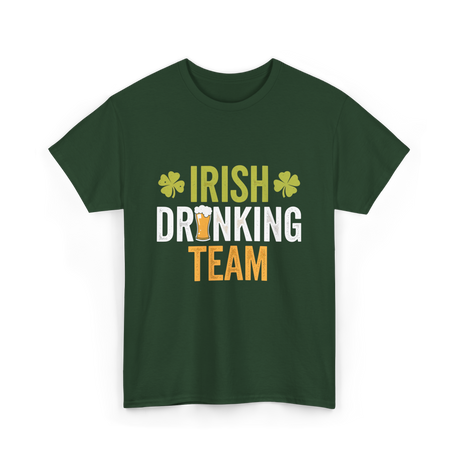 Irish Drinking Team Beer T-Shirt - Forest Green