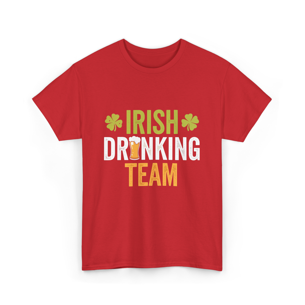 Irish Drinking Team Beer T-Shirt - Red