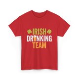 Irish Drinking Team Beer T-Shirt - Red