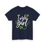 Irish Girl Ireland St Patricks T-Shirt - Navy