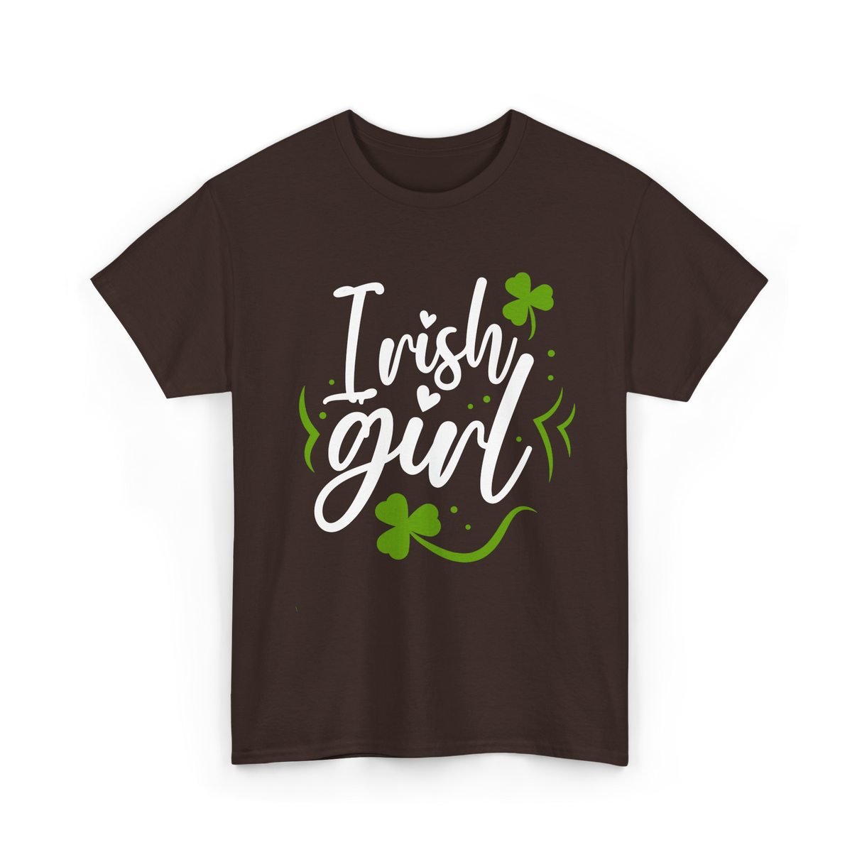 Irish Girl Ireland St Patricks T-Shirt - Dark Chocolate