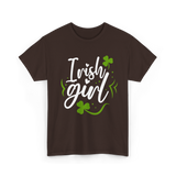 Irish Girl Ireland St Patricks T-Shirt - Dark Chocolate