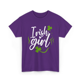 Irish Girl Ireland St Patricks T-Shirt - Purple