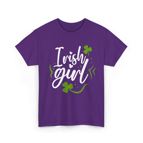 Irish Girl Ireland St Patricks T-Shirt - Purple