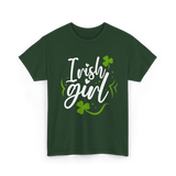 Irish Girl Ireland St Patricks T-Shirt - Forest Green