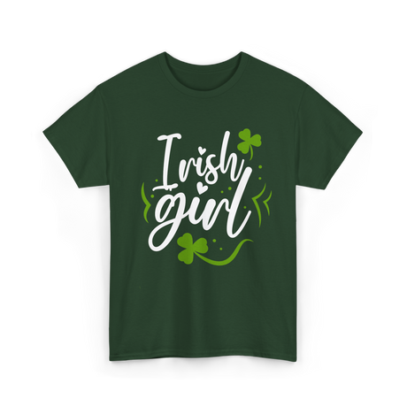 Irish Girl Ireland St Patricks T-Shirt - Forest Green