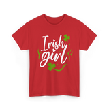 Irish Girl Ireland St Patricks T-Shirt - Red