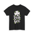 Irish Girl Shamrock St Patrick's Day T-Shirt - Black