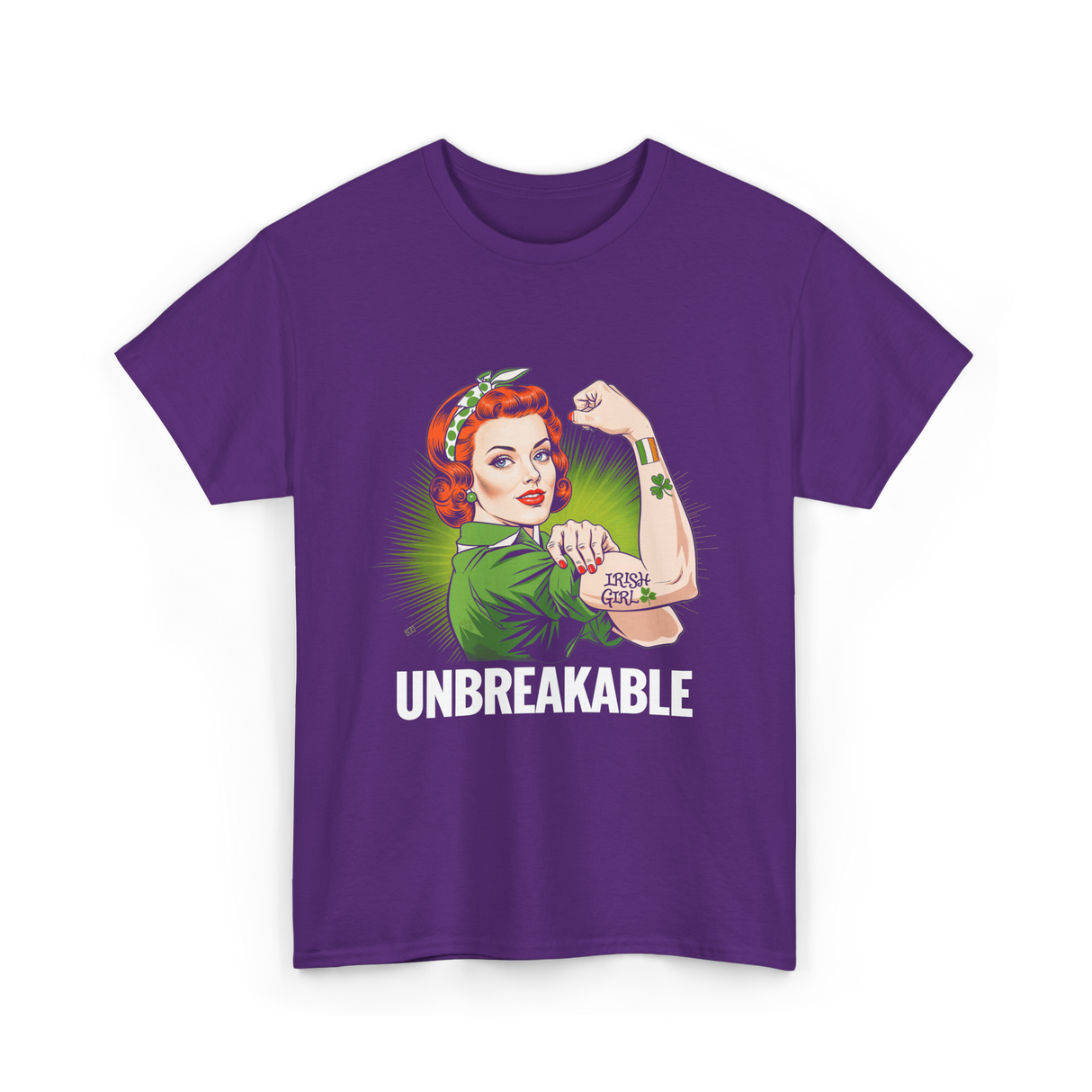 Irish Girl Unbreakable Pride T-Shirt - Purple