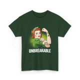 Irish Girl Unbreakable Pride T-Shirt - Forest Green