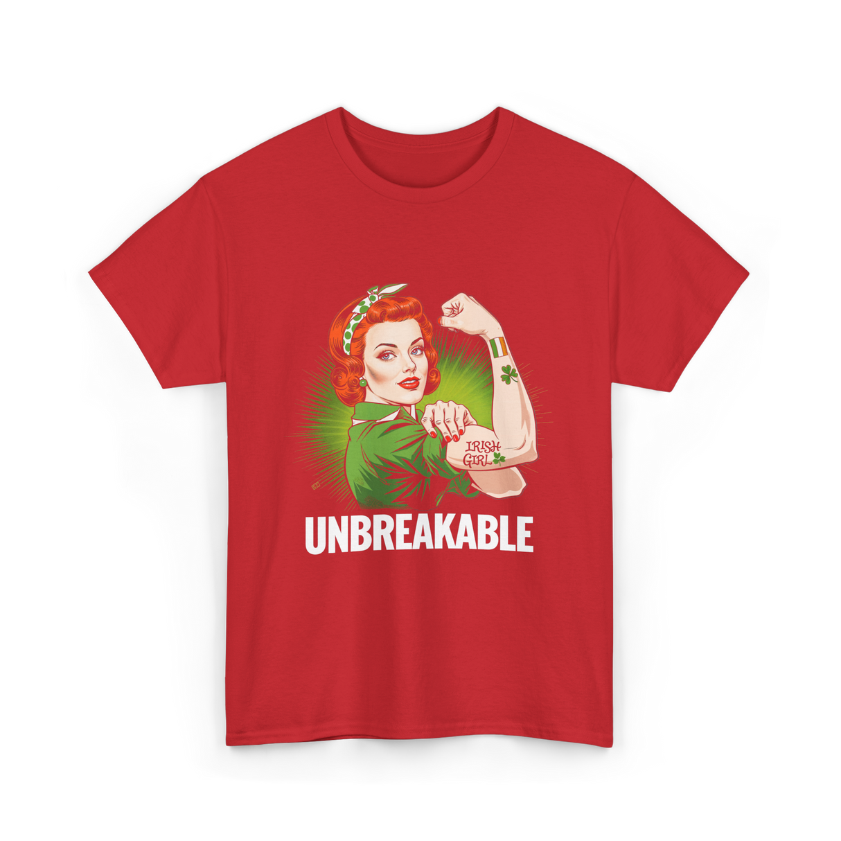 Irish Girl Unbreakable Pride T-Shirt - Red