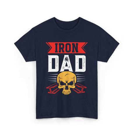 Iron Dad Ironworker Skull T-Shirt - Navy