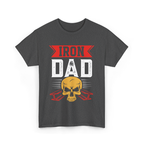 Iron Dad Ironworker Skull T-Shirt - Dark Heather