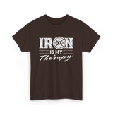 Iron Is My Therapy Gym T-Shirt - Dark Chocolate