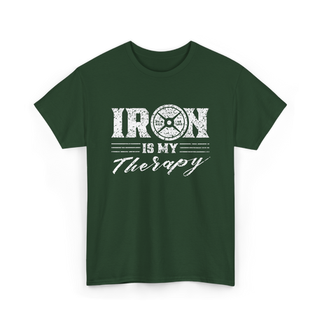 Iron Is My Therapy Gym T-Shirt - Forest Green