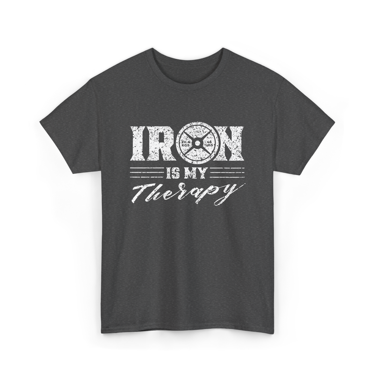 Iron Is My Therapy Gym T-Shirt - Dark Heather