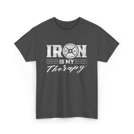 Iron Is My Therapy Gym T-Shirt - Dark Heather