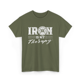 Iron Is My Therapy Gym T-Shirt - Military Green