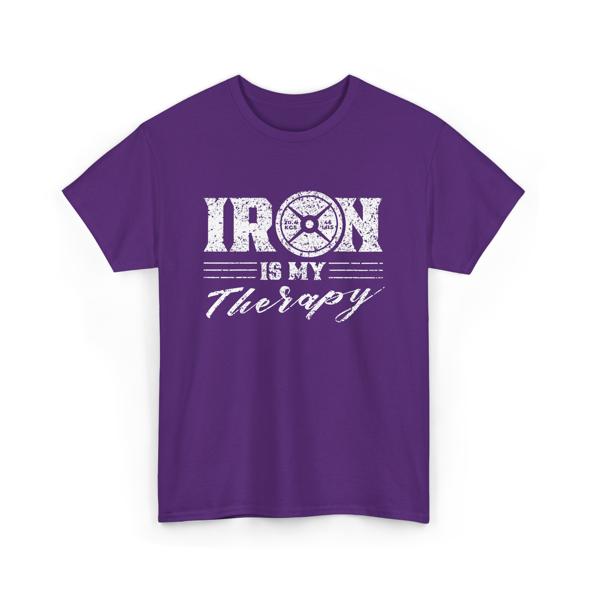 Iron Is My Therapy Gym T-Shirt - Purple