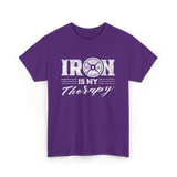 Iron Is My Therapy Gym T-Shirt - Purple