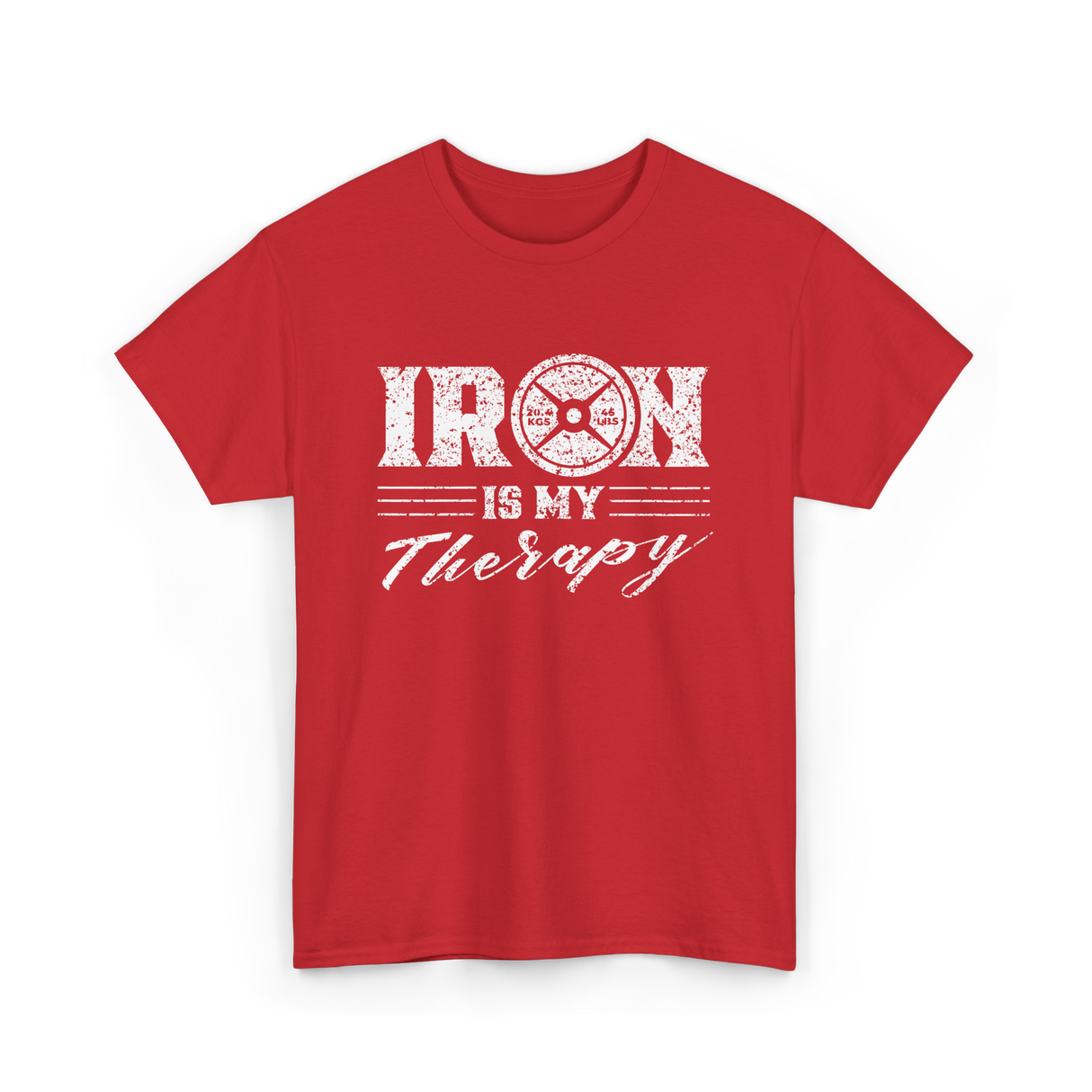 Iron Is My Therapy Gym T-Shirt - Red